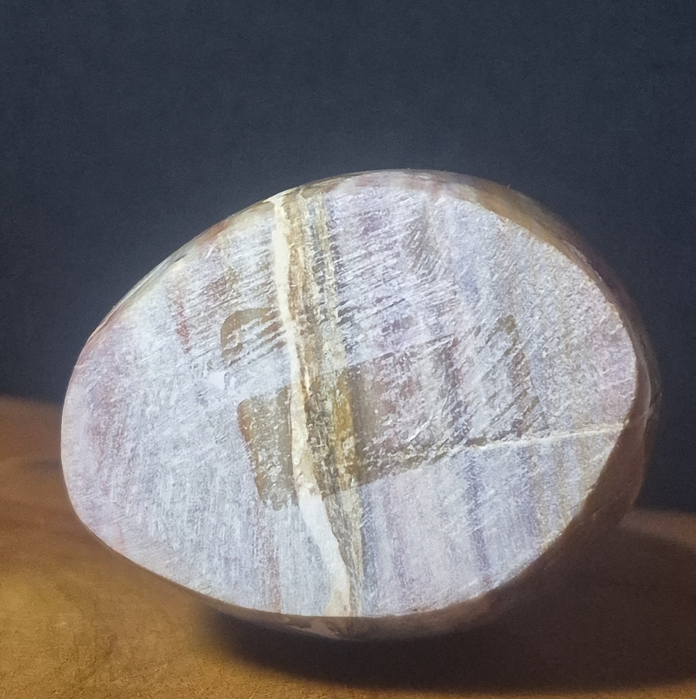 Beautiful brown and cream polished stone - Picture 4 of 9